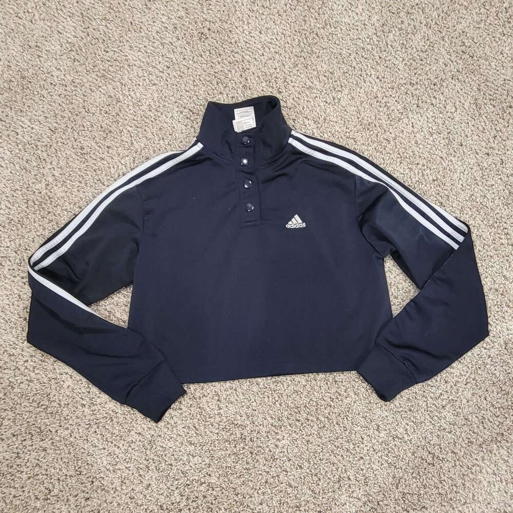 Like New! Adidas Nylon Semi-Cropped Pullover